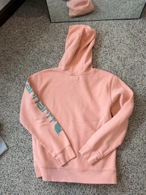 Girls pink Carhartt hoodie thumbnail 3