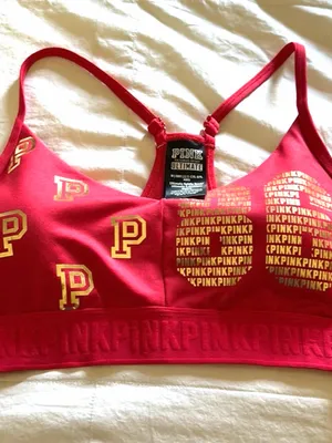 PINK Victoria's Secret Red Logo Seamless Bralette thumbnail 3