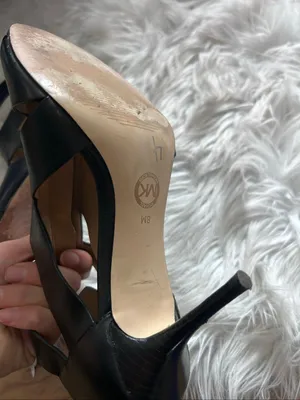 MICHAEL Michael Kors Black Moto Zip-Up Heels size 8 thumbnail 4