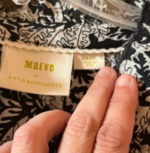 NWT Maeve Marya Tiered Midi Dress in Black Botanical Print thumbnail 5