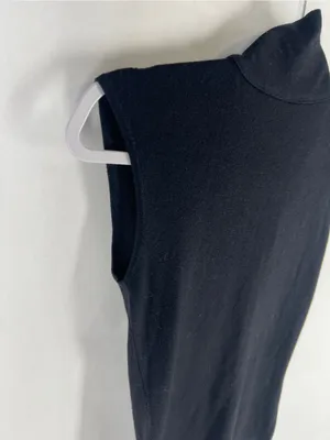 The Wrights Black Silk Cashmere Sleeveless Mock Neck Top Size S thumbnail 3
