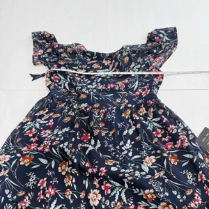 NWT Lulus My Favorite Navy Blue Floral Print Off the Shoulder‎ Dress Size MEDIUM thumbnail 9