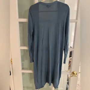Joseph A. Light Blue Cardigan Duster thumbnail 2