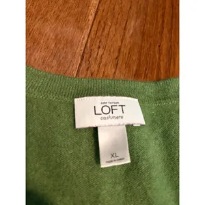 LOFT Sweater Cashmere V-Neck Green Luxury Soft Knit XL‎ thumbnail 4