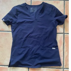 Figs Casma Scrub Top in Navy Blue Size Small thumbnail 2