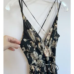 ASTR the Label Womens Black Floral High-Low Wrap‎ Dress ADR93361 XS thumbnail 12