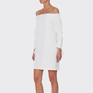NEW Tibi Women’s Structured Crepe Off-the-Shoulder Dress Ivory Size 2 thumbnail 2