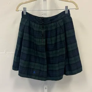 Hysteric Glamour Dark Academia Plaid Circle Pleated Mini Skirt Teal Navy‎ Medium thumbnail 2