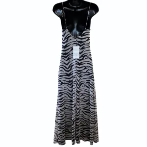NWT‎ Zara Zebra Print Midi Dress Sz S Cowl Neck thumbnail 3