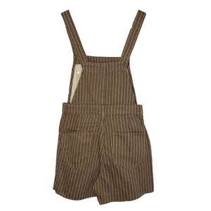 NWT WEWOREWHAT Denim Shortalls‎ in Brown Pinstripe, XXS. ($99) thumbnail 5