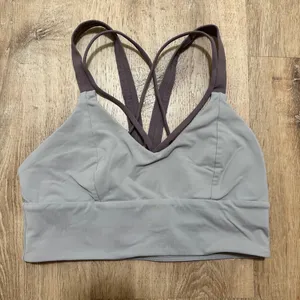 Lululemon‎ | Women's Free To Be Serene Purple Gray Light Support Bra, Size 6 thumbnail 1