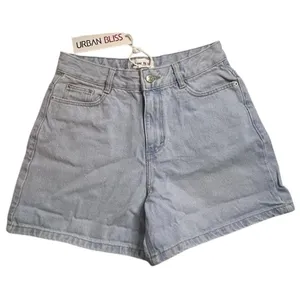 Urban Bliss Women's High Rise Denim Shorts Light Wash Blue Size‎ 4 Casual Summer thumbnail 4