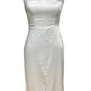 Lulus Eternal Infatuation White Satin Strapless Maxi‎ Dress Size XS thumbnail 3