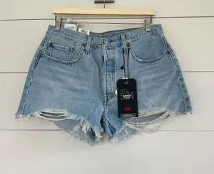 Levi’s Women’s 31 Button Fly Denim Shorts New NWT Premium thumbnail 1
