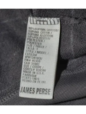 Standard James Perse Sweatshirt Size 1 S Gray Stripe Supima Cotton Made USA thumbnail 9