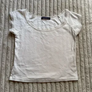 Brandy Melville white lace short sleeve  thumbnail 1