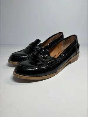 Steve Madden Melliany Women’s 8.5 Black Patent Penny Loafers Block Heel thumbnail 2