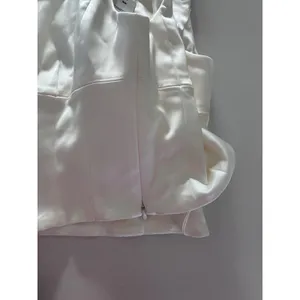 Aritzia Wilfred Shine Top Light Birch Ivory Satin Corset Crop Tank 102468 M thumbnail 6