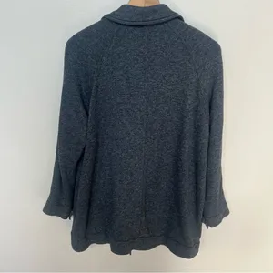 Free People Slouchy Peacoat Charcoal Gray Double Breasted Jacket Size Small thumbnail 7