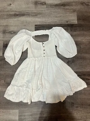 FREE PEOPLE Summer Picnic Mini Dress in White thumbnail 3