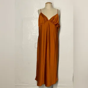 Abercrombie & Fitch Satin Slip Midi Dress thumbnail 3