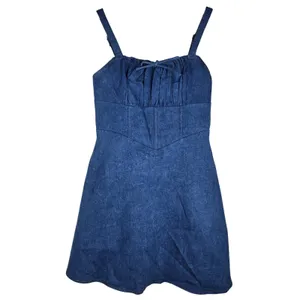 Lulus Considered Charisma Blue Chambray Bustier Mini Dress XL HD5162 NWT thumbnail 3