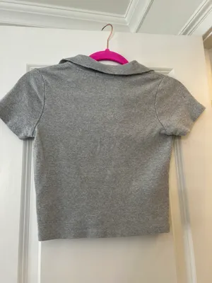 Brandy Melville Button Down Crop Top thumbnail 3