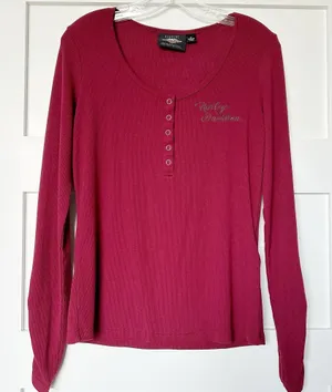 Harley-Davidson Burgundy Henley thumbnail 1