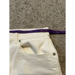 Levis Womens Size 30 White/cream High Waisted‎ Wide Leg Crop Utility Cargo Jeans thumbnail 4
