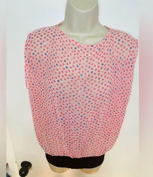 Fiorucci Polka Dot Light Pink Body Suit NWT Italian Size 40 Oversized Size 4 thumbnail 2