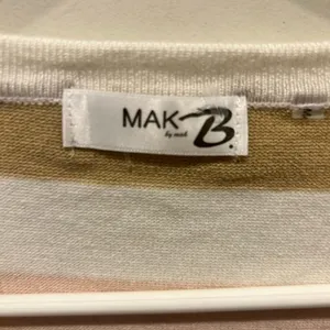 MAK by mak B Womens Striped V-Neck Button Front‎ Cardigan Sweater Multi S Y2K thumbnail 2