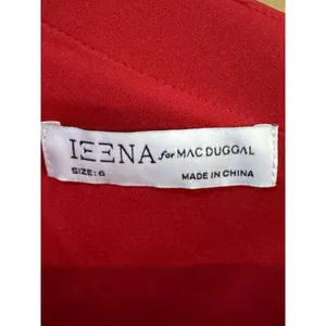 IEENA Mac Duggal SATIN ONE SLEEVED COCKTAIL DRESS Raspberry Size 6 thumbnail 9