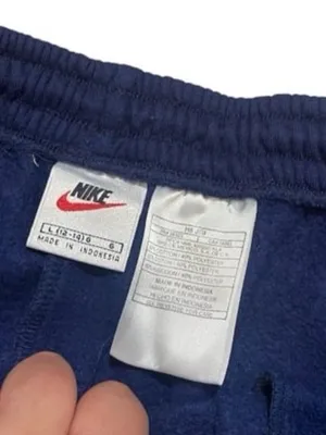 Vintage Nike Navy Blue Open Hem Sweatpants Embroidered Swoosh Large thumbnail 3
