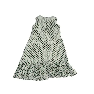 Handmade Green‎ Polka Dot Peter Pan Collar Sleeveless Mini Dress Cottagecore thumbnail 4