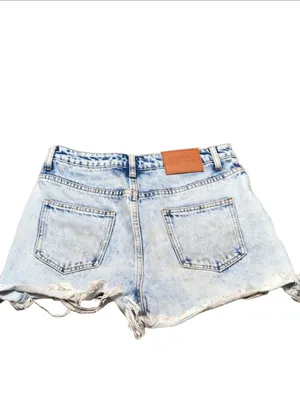 Princess Polly Acid Washed Cutoff Distressed Shorts Size 6 thumbnail 4