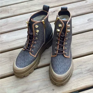 Nice authentic Michael Kors combat booties 🤎🤎🤎 thumbnail 9