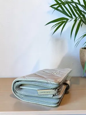 Kate Spade New York Gray Quilted Zip Around Wallet Bifold Organizer thumbnail 3