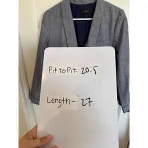 J.Crew Unstructured Shawl Collar linen cotton blend blue/gray blazer size 8 thumbnail 11