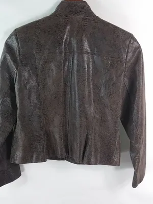 Alfani S Petite Leather Zip Jacket thumbnail 6