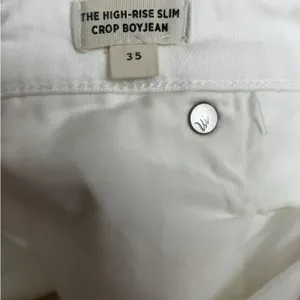 Madewell the high-rise slim crop boyfriend Jeans size 35 White Spring Summer thumbnail 11