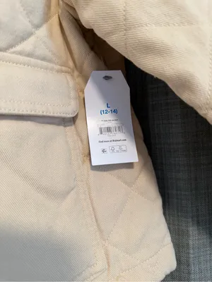 Time and Tru Cream Quilted Puffer Jacket thumbnail 3