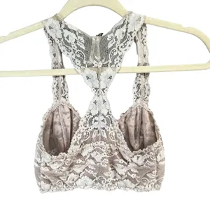 Free People Intimately‎ Bra Bralette XS Beige Lace Stretch Fit Racerback Lined thumbnail 4