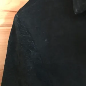 BLACK SEUDE LEATHER BUTTON UP BLAZER STYLE JACKET Size L thumbnail 6