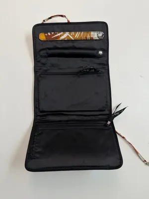 Vera Bradley Jewelry Case Roll Organizer Painted Feathers Print Pattern Abstract thumbnail 8