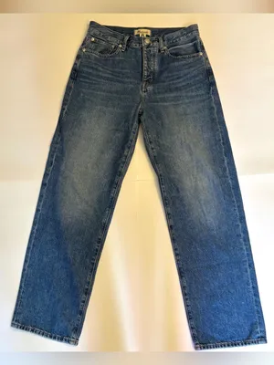 Madewell low slung straight jeans thumbnail 1