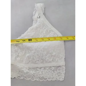 White Romantic Fairy Boudoir Bridal Cottage Lingerie Feminine Floral Lace Bra 3X thumbnail 3
