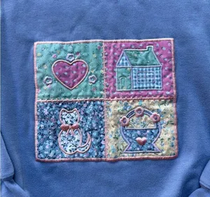 Separate Issue Vintage Granny Core Grandma Blue Crewneck Sweater Pullover Medium thumbnail 2