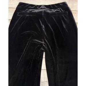 Kensie black velvet wide-leg lounge trousers Pull On Size Large thumbnail 4