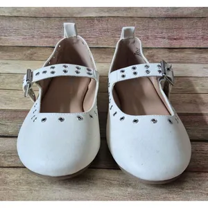 NWOT MIA Ulani Mary Jane Ballet Womens Off White Flats Casual Size 8.5M Grommet thumbnail 3