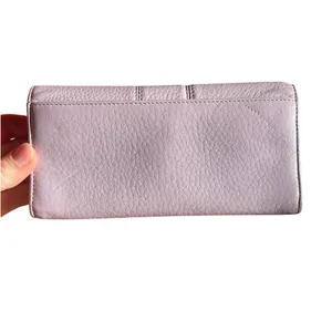 Coach Julia Wallet pebble‎ leather Lavender Optic C Snap Closure Silver Hardware thumbnail 2